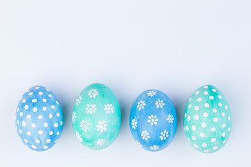 Easter eggs with pastel color style