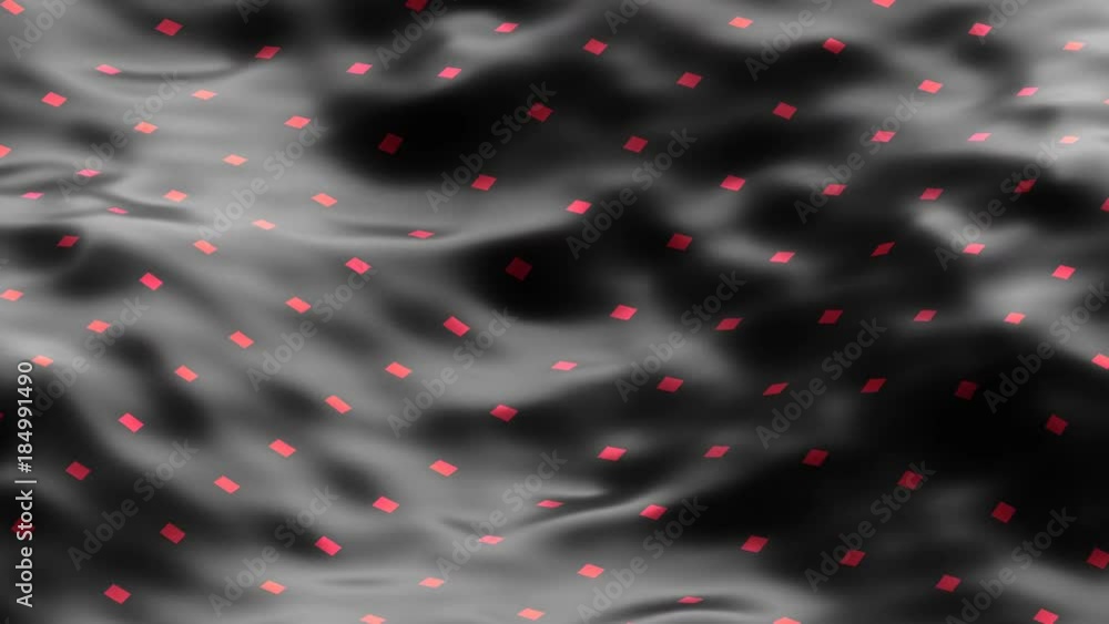 Poster abstract 3d rendering of seamless loop smooth surface animation with ripples. cloth with waves. mode
