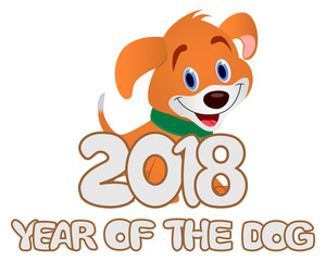 New Year 2018. Year of the dog.