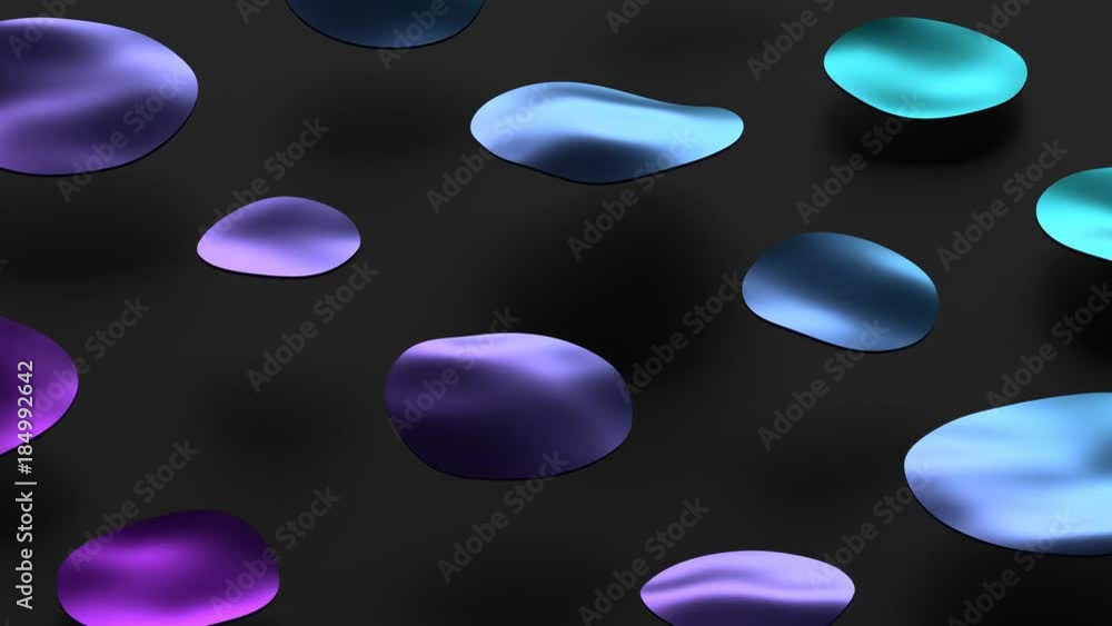 Poster abstract 3d rendering of seamless loop smooth surface animation with ripples. cloth with waves. mode