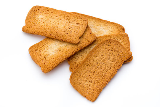 Toast bread isolated on the white background.