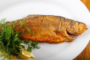 Roasted trout