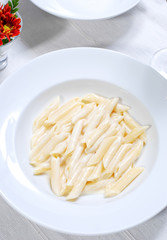 Italian pasta with cream sauce
