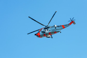 Fototapeta na wymiar Rescue helicopters for the Norwegian air defense