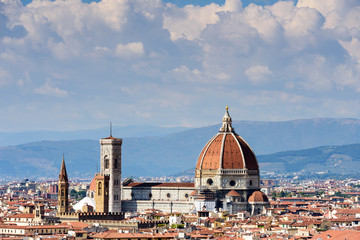 Fototapeta na wymiar Florence Cityscape and Duomo Santa Maria Del Fiore, Firenze, Italy