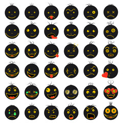 Smileys funny prikolnye che vector eps 10 set