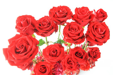 beautiful bouquet of red roses