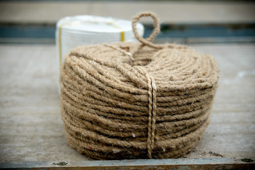 Obraz premium Roll of brown rope