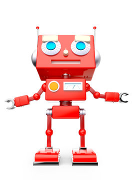 red retro robot