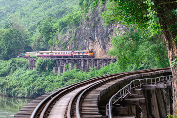 Obraz premium Death Railway, during the World War II at Kanchanaburi Thailand.