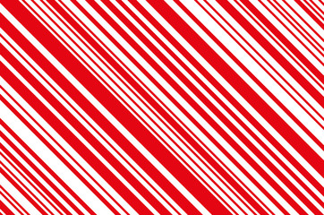 Christmas candle, lollipop pattern. Striped diagonal background with slanted lines. Stripy backdrop Vector illustration