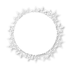 frame of snow round with shadow