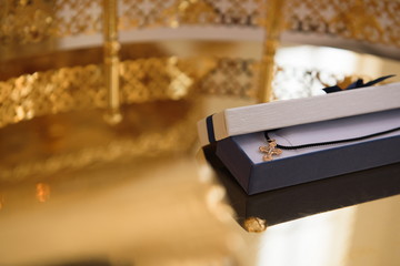 Christening the baby at the Orthodox church