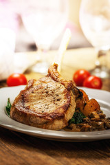 Baked pork chops or cutlet