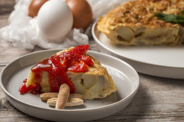 Delicious potato omelet