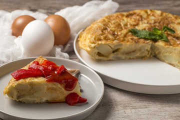 Delicious potato omelet