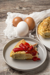 Delicious potato omelet