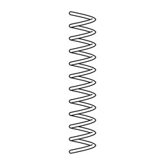 coil spring steel spring  metal spring on white background vector illustration
