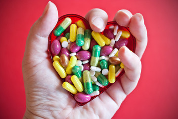 pills and tablets against heart illness / cardiology / medicine and health care
