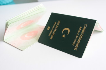 green special and red passport