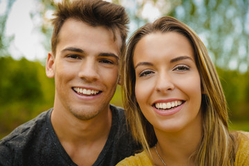 Naklejka premium The joy of being in love