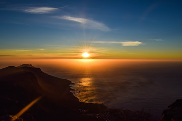 Sunset in cape town