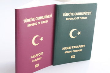 green special passport and red turkish passport