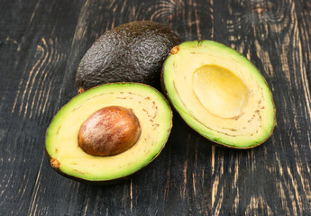Avocado with halves