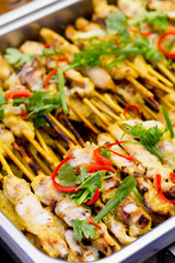 Pork Satay Thai Style food