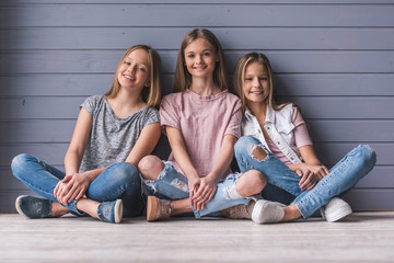 Three teenage girls