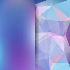 Fototapeta premium Background of geometric shapes. Blur background with glass. Colorful mosaic pattern. Vector EPS 10. Vector illustration. Pink, purple, blue colors.