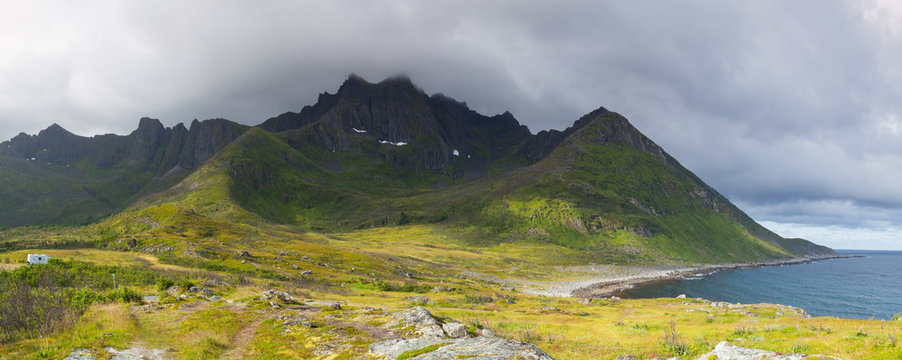 View from Knuten peak, Norway.