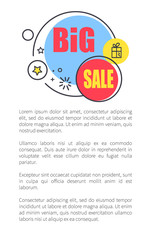Big Sale Advertisement Poster with Shiny Bubbles