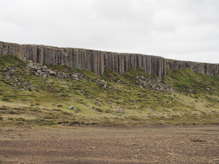 Gerðuberg (Gerduberg) - Klippen aus Dolerit, einem grobkörnigem Basaltgestein

