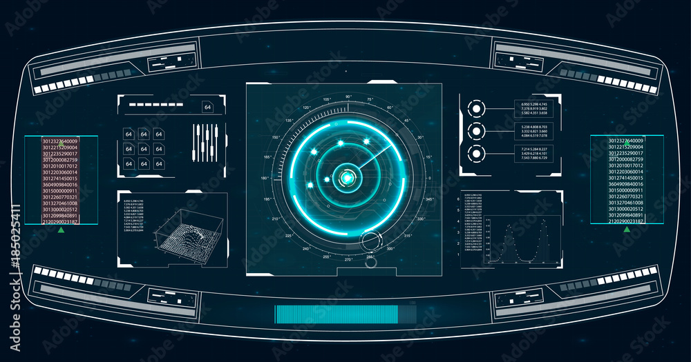 Poster radar screen. vector illustration for your design. technology background. futuristic user interface.