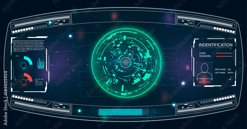 Poster radar screen. vector illustration for your design. technology background. futuristic user interface.