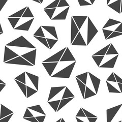 Mail envelope icon seamless pattern background. Business flat vector illustration. Email sign symbol pattern.