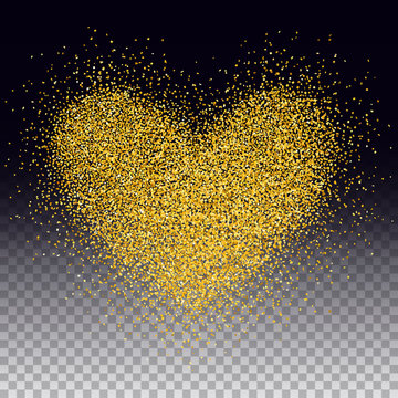 Confetti heart valentines day holiday love glitter gold