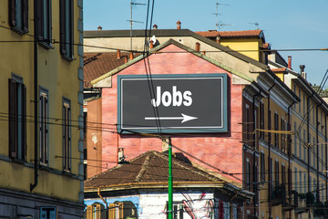 Obraz premium Schild 215 - Jobs