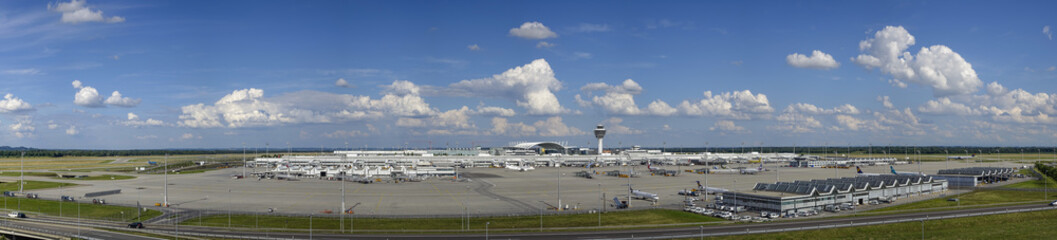 Munich Airport, Bavaria, Germany - obrazy, fototapety, plakaty