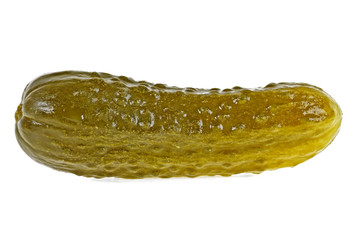 Pickled cucumber isolated on a white background