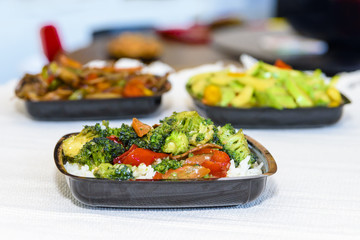 Chinese food, broccoli with rice