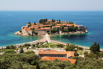 Fototapeta na wymiar Sveti Stefan Island, Montenegro 