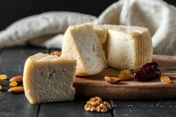 Cheese on the wooden table