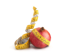 pomegranate isolated on white background