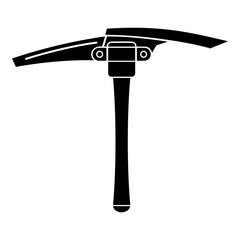 Hoe icon, simple style