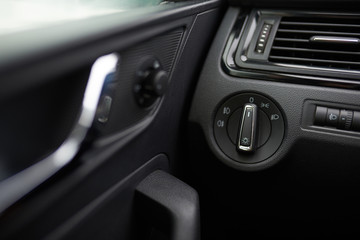 Fototapeta na wymiar Light switch in car