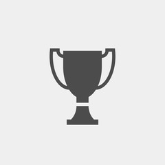 Trophy flat vector icon. Champions flat vector icon