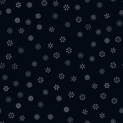 vector snowflakes seamless pattern