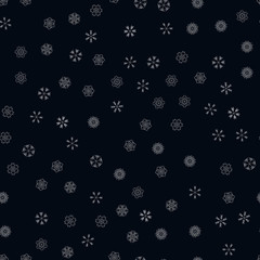 vector snowflakes seamless pattern
